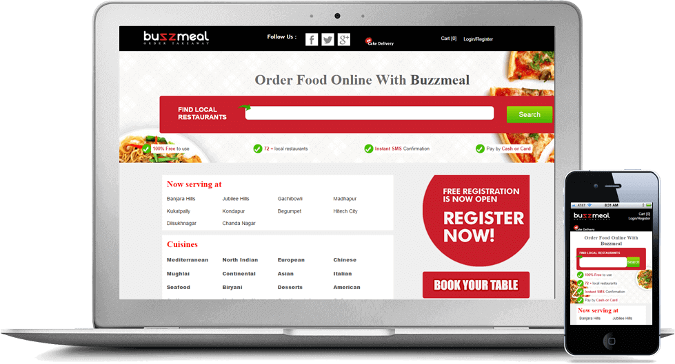 restaurant website menu